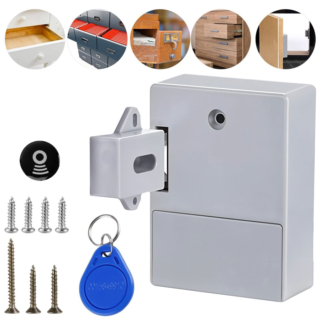 Serrure électronique d’armoire avec carte de déverrouillage – قفل درج ذكي مع بطاقة فتح