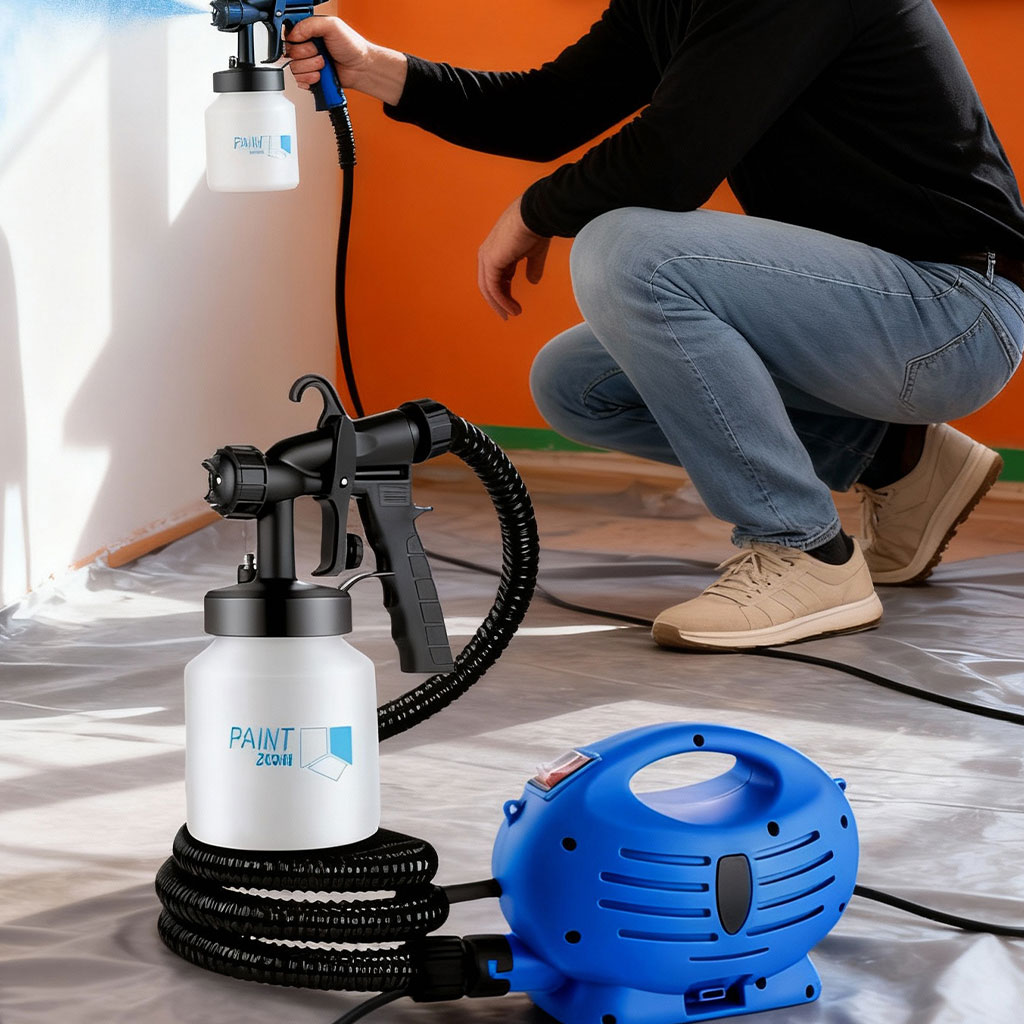 مسدس الطلاء الكهربائي المبتكر لاستعمال سهل بأداء متميز PAINT ZOOM Pistolet A Peinture Electrique A Usage Facile 800ml 600W